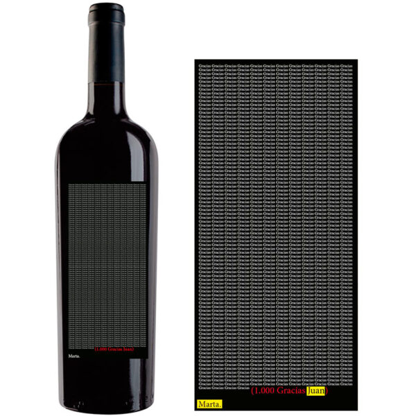 Botella de vino personalizada A001 - Imagen 2