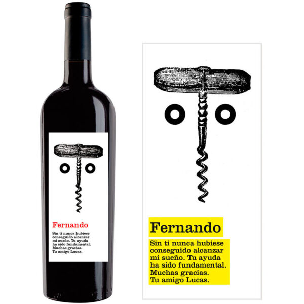Botella de vino personalizada A002 - Imagen 2