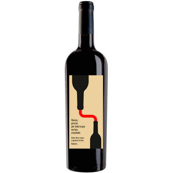 Botella de vino personalizada A004
