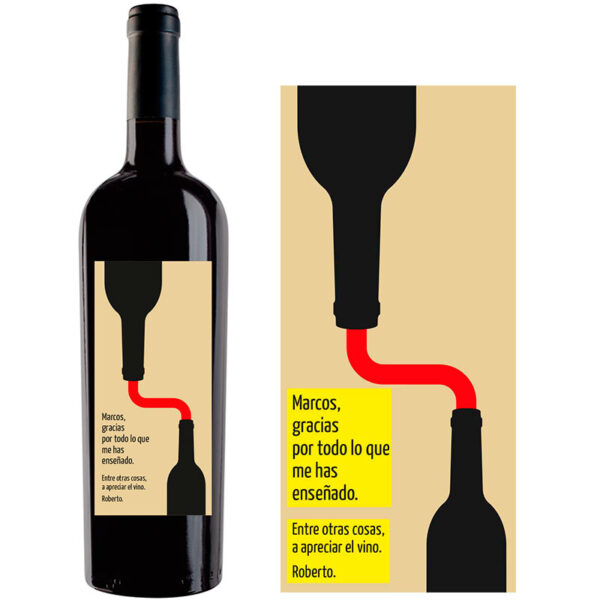 Botella de vino personalizada A004 - Imagen 2