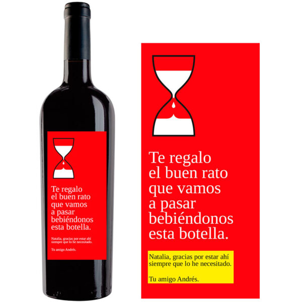 Botella de vino personalizada A005 - Imagen 2