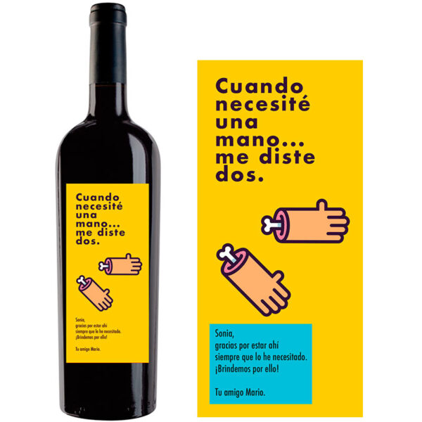Botella de vino personalizada A007 - Imagen 2