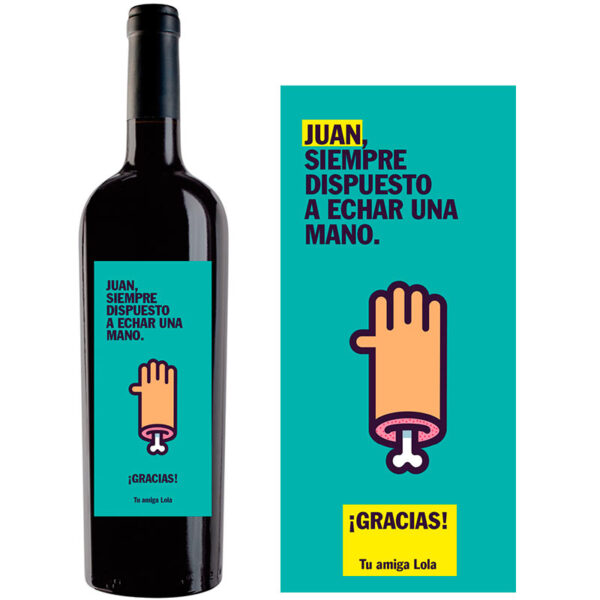 Botella de vino personalizada A008 - Imagen 2