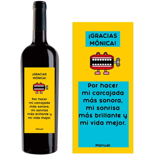 Botella de vino personalizada A009 - Imagen 2