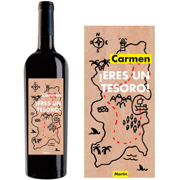 Botella de vino personalizada A010 - Imagen 2