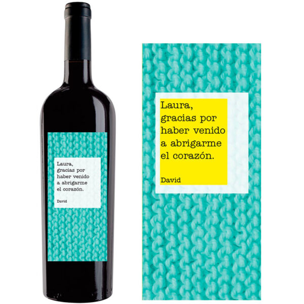 Botella de vino personalizada A011 - Imagen 2
