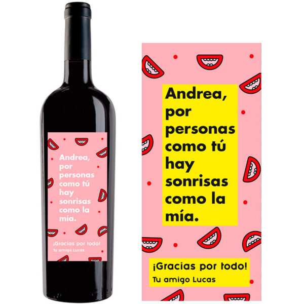 Botella de vino personalizada A012 - Imagen 2