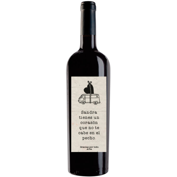 Botella de vino personalizada A013