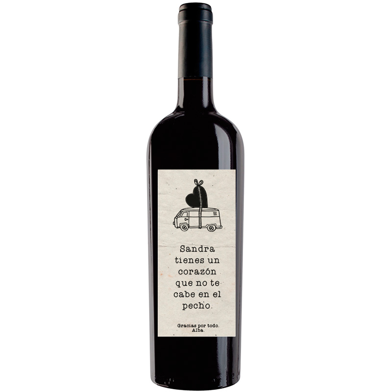 Botella de vino personalizada A013