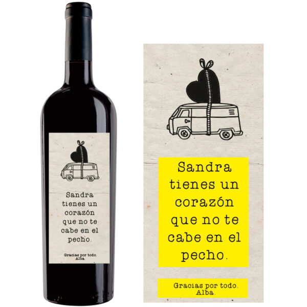 Botella de vino personalizada A013 - Imagen 2