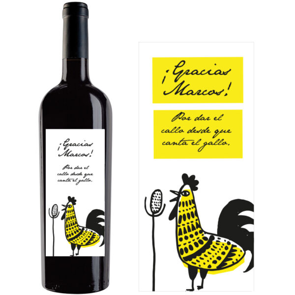 Botella de vino personalizada A016 - Imagen 2