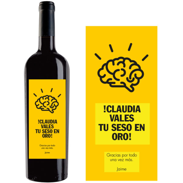 Botella de vino personalizada A017 - Imagen 2