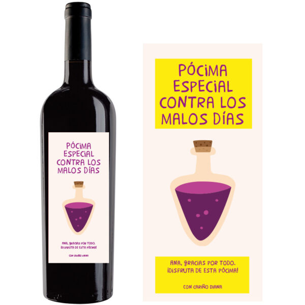 Botella de vino personalizada A019 - Imagen 2