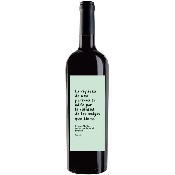 Botella de vino personalizada A021