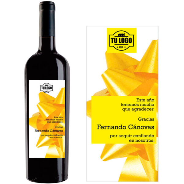 Botella de vino personalizada regalo empresa EM001 - Imagen 2