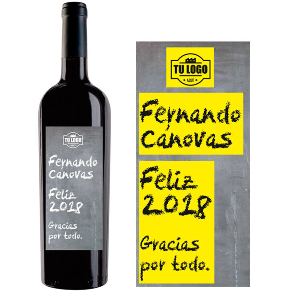 Botella de vino personalizada regalo de empresa EM003 - Imagen 2