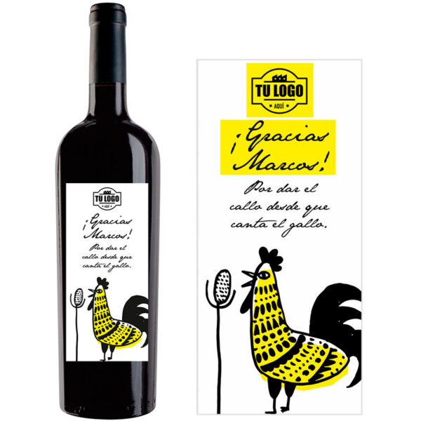 Botella de vino personalizada regalo de empresa EM005 - Imagen 2