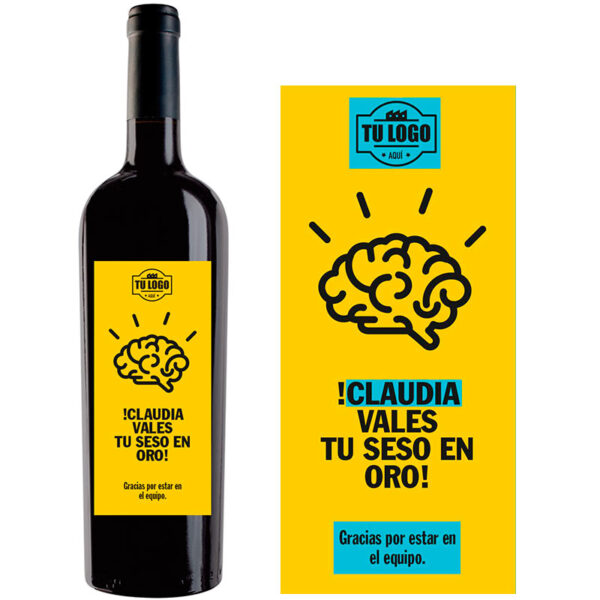 Botella de vino personalizada regalo de empresa EM007 - Imagen 2