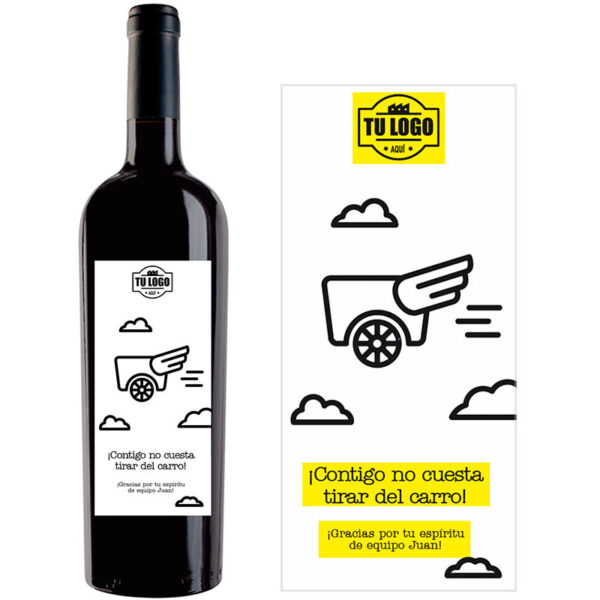 Botella de vino personalizada regalo de empresa EM008 - Imagen 2