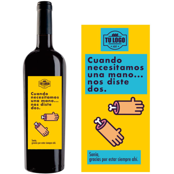 Botella de vino personalizada regalo empresa EM010 - Imagen 2
