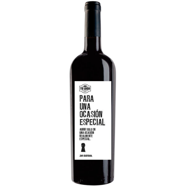 Botella de vino personalizada regalo empresa EM011