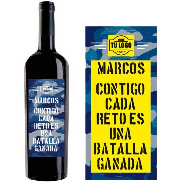 Botella de vino personalizada regalo de empresa EM014 - Imagen 2