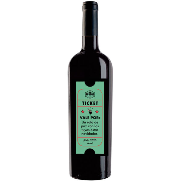 Botella de vino personalizada regalo de empresa EM016