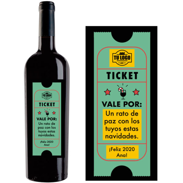 Botella de vino personalizada regalo de empresa EM016 - Imagen 2