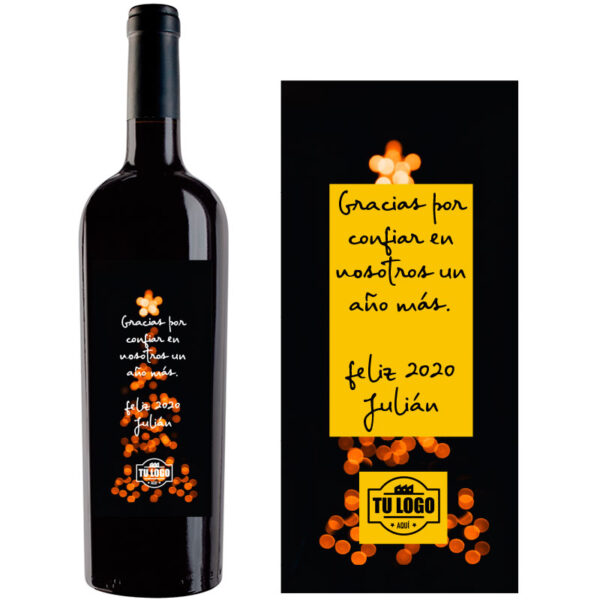 Botella de vino personalizada regalo de empresa EM017 - Imagen 2