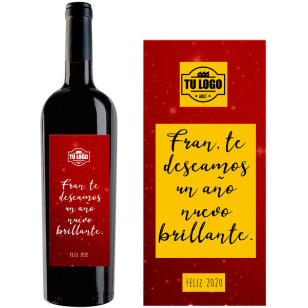 Botella de vino personalizada regalo de empresa EM019 - Imagen 2