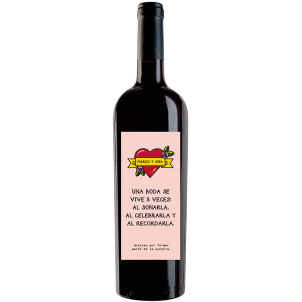 Botella de vino personalizada EV012