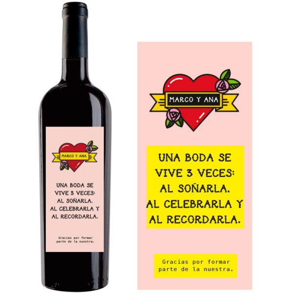 Botella de vino personalizada EV012 - Imagen 2