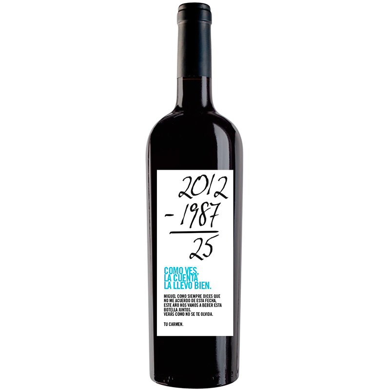 Botella de vino personalizada F001