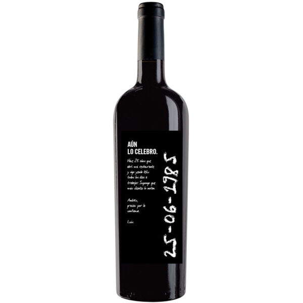 Botella de vino personalizada F002
