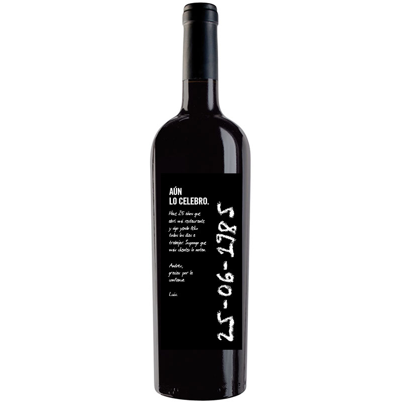 Botella de vino personalizada F002