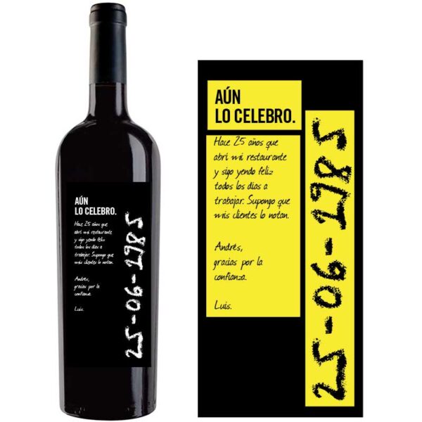 Botella de vino personalizada F002 - Imagen 2