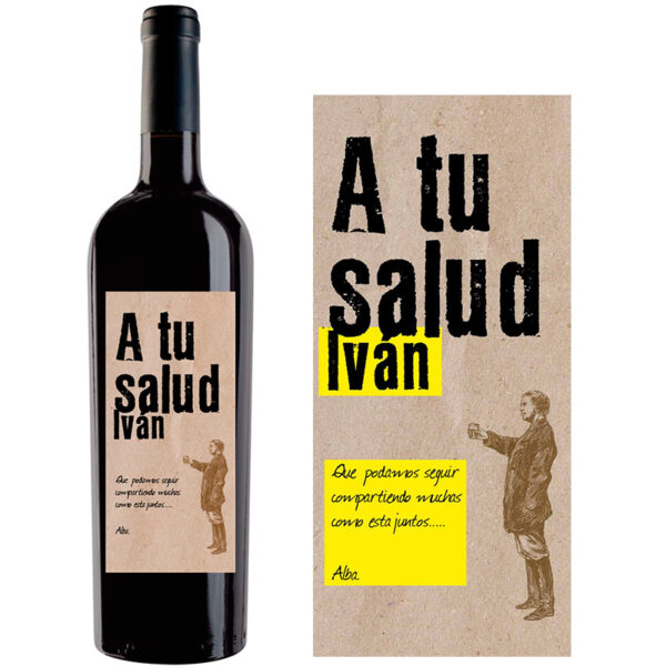 Botella de vino personalizada F004 - Imagen 2