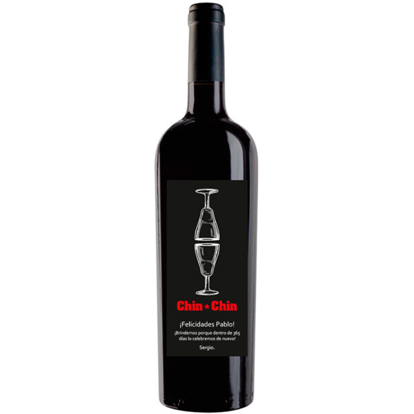 Botella de vino personalizada F005