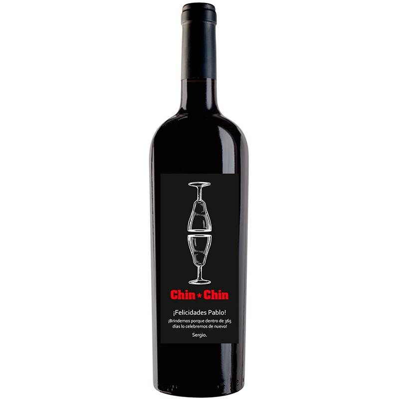 Botella de vino personalizada F005
