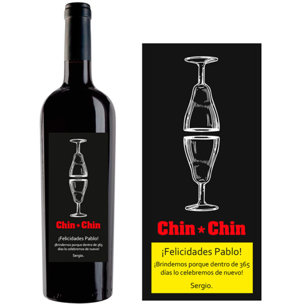 Botella de vino personalizada F005 - Imagen 2