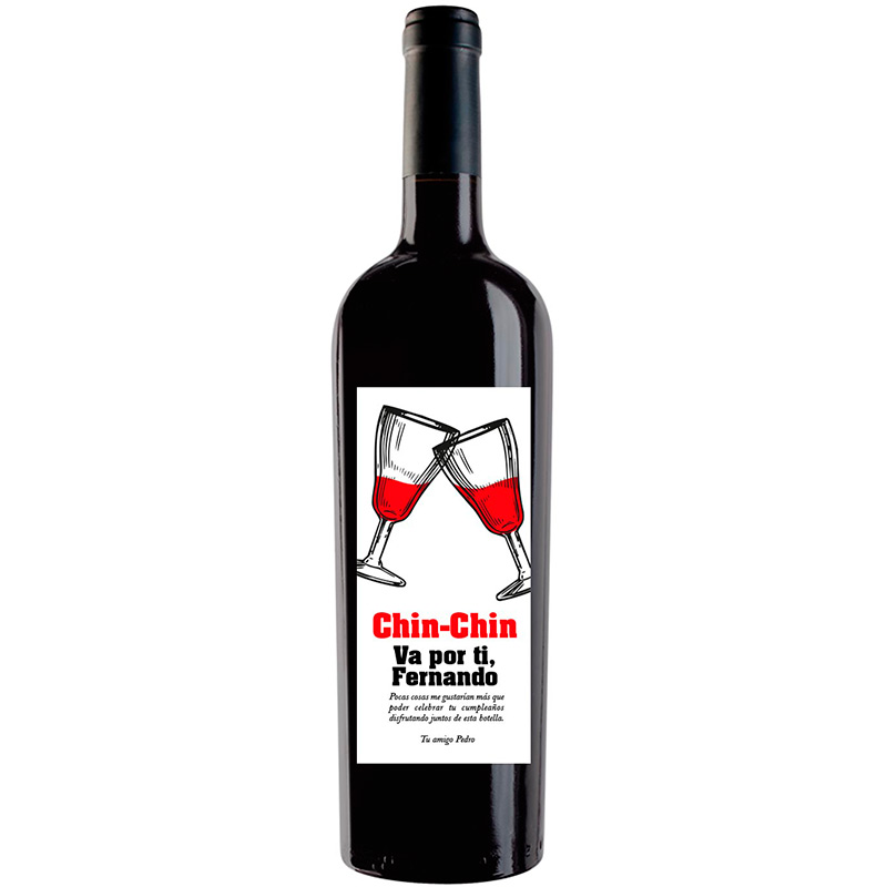 Botella de vino personalizada F006