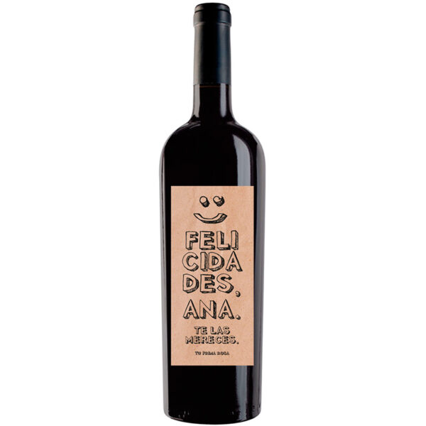 Botella de vino personalizada F007