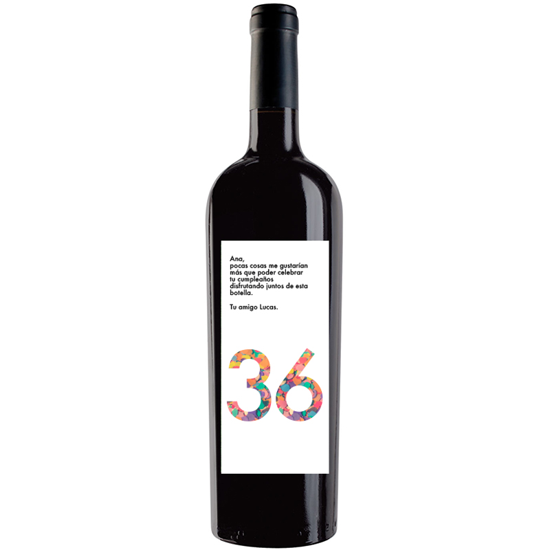 Botella de vino personalizada F008