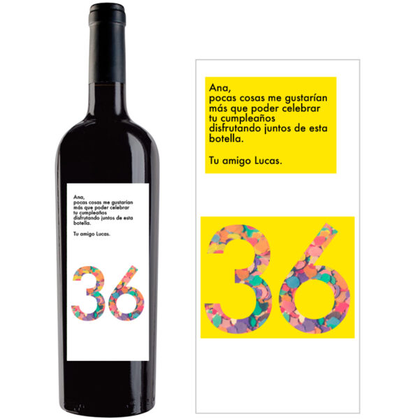 Botella de vino personalizada F008 - Imagen 2