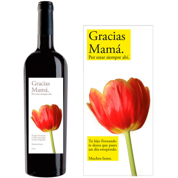 Botella de vino personalizada F009 - Imagen 2