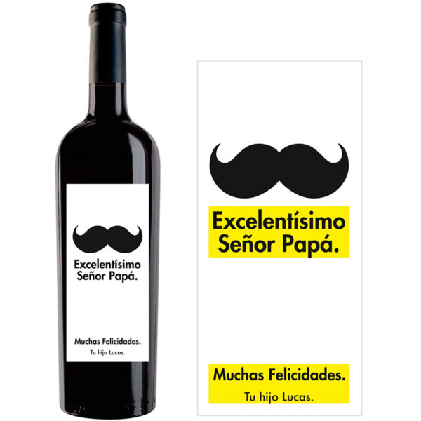 Botella de vino personalizada F011 - Imagen 2