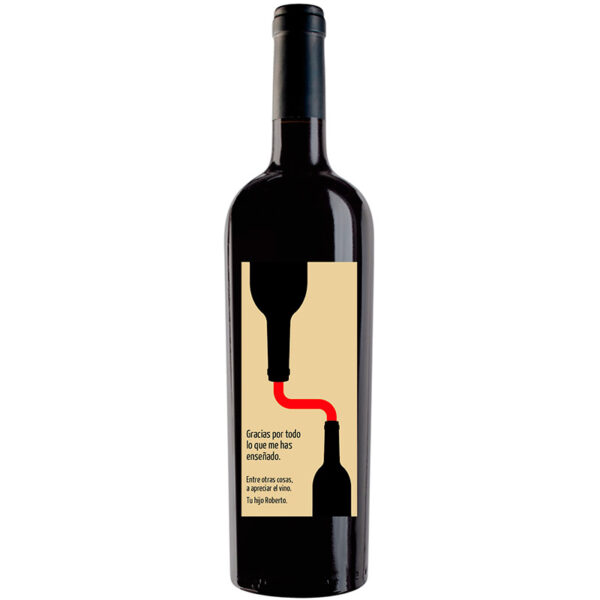 Botella de vino personalizada F012