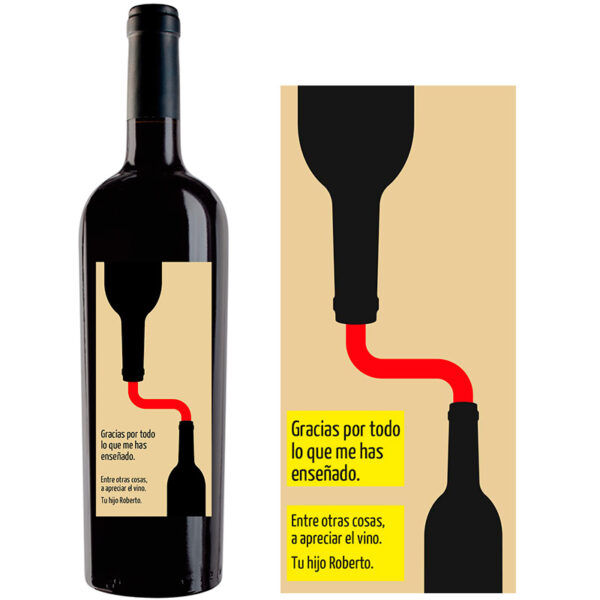 Botella de vino personalizada F012 - Imagen 2