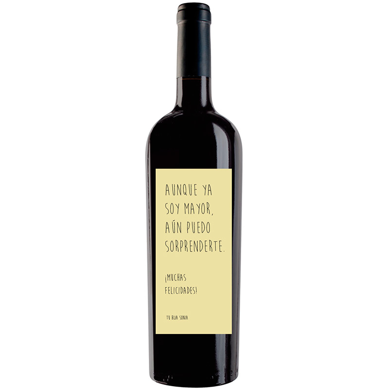 Botella de vino personalizada F014
