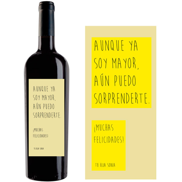 Botella de vino personalizada F014 - Imagen 2